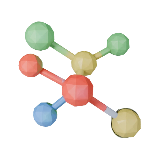 Organic Molecule Set 3D Realtime Asset for Engines