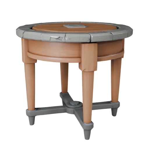 Круглый приставной столик 3D-ресурс для казуальных студийных уровней