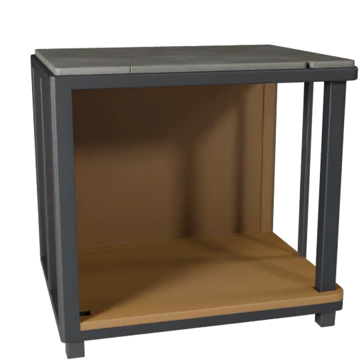 Минималистичный приставной столик 3D модель для игровых движков