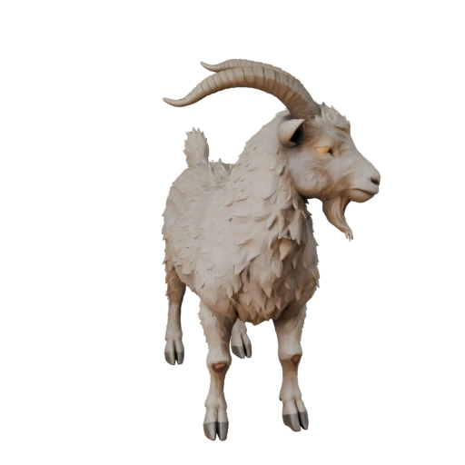 Modelo 3D de Cabra Polygonal Bajo - Asset de Juego para Unity con FBX | Libre de Regalías