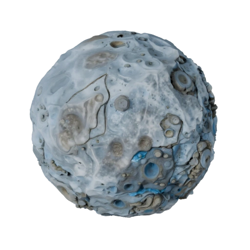 Ice Asteroid Field 3D Studio Render Asset for Film