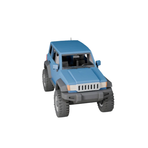 Low Poly Familien SUV 3D Modell für Unity & Unreal PBR Asset