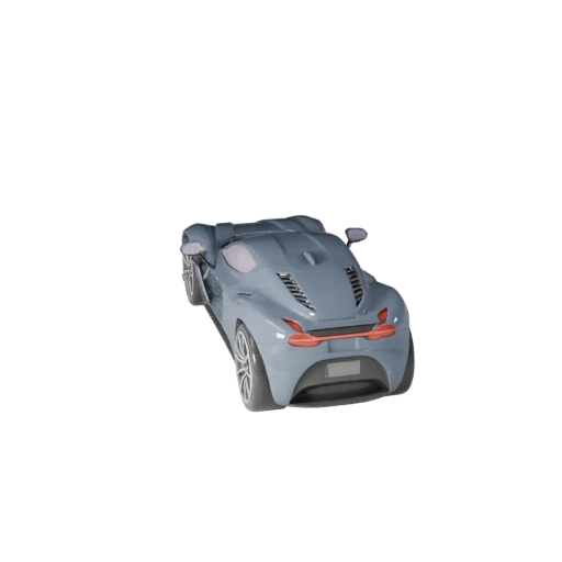 Ferrari-inspirierter Supersportwagen 3D-Modell für Unity - Low Poly