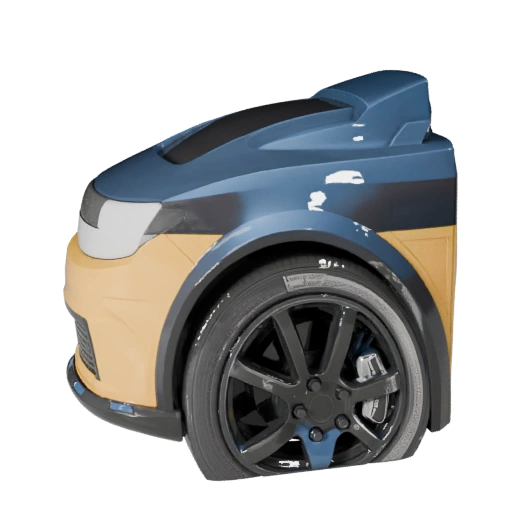 Modèle 3D de Taxi Haute Poly pour Rendu Studio Actif PBR