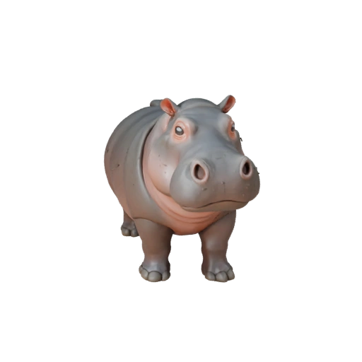 Modello 3D Ippopotamo High Poly - Asset STL Dettagliato per la Stampa