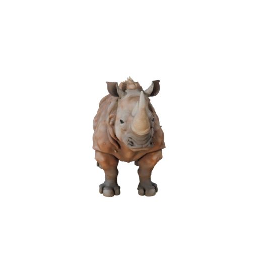 Modèle 3D de Rhinocéros Low Poly - Asset de Jeu Unity avec FBX | Libre de Droits
