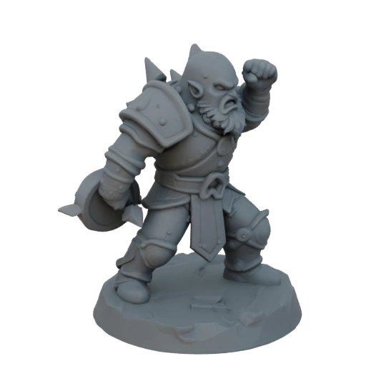 Fantasy Nano Guerriero Miniatura STL - In Carica