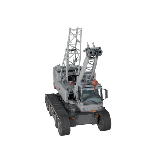Hoher Poly Mobilkran 3D-Modell für Studio-Renderings