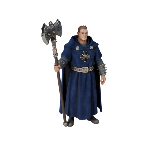 Modelo de Personagem Clérigo Realista - Articulado