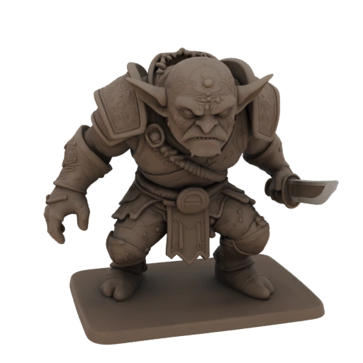 Fantasy Goblin Enemy Miniature STL - kampfbereite_Pose