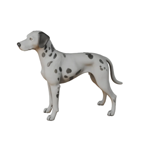 Modelo 3D Perro Dálmata de Alto Poligonaje - Recurso STL Detallado para Impresión