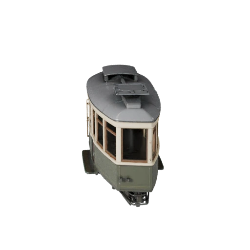 Modelo 3D de Bonde Antigo de Alto Poligonagem para Renderizações de Estúdio