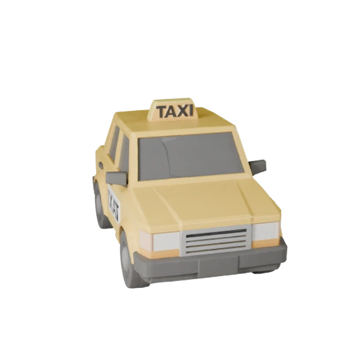 Modèle 3D de Taxi Haute Poly pour Rendu Studio PBR (Legacy)