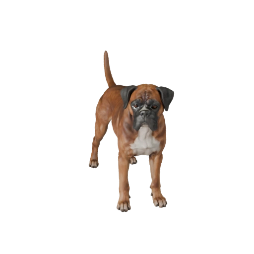 Modelo 3D Realista de Perro Boxer - Activo PBR Rigged para Juegos | PBR