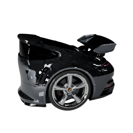 Coche Deportivo Inspirado en Porsche de Alto Poligonaje para Estudio