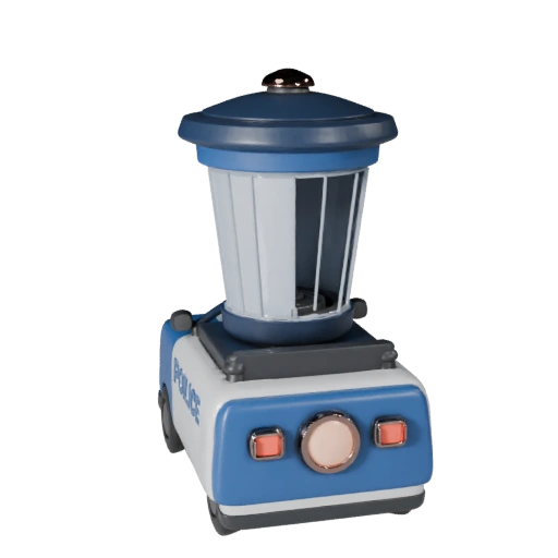 Polizeiauto 3D-Modell für Blender - Renderbereite Asset (Legacy)