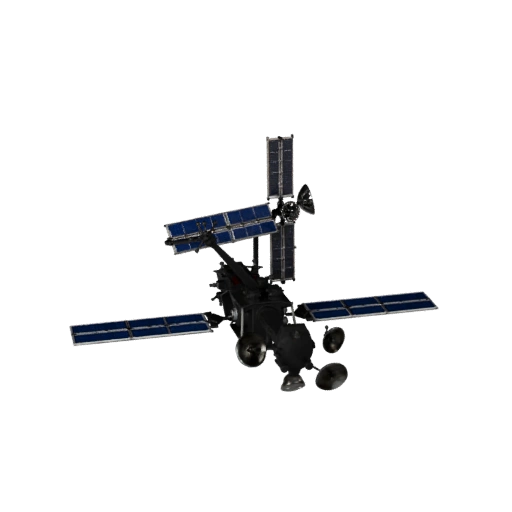 Modèle 3D de satellite de recherche pour niveaux de moteur de jeu
