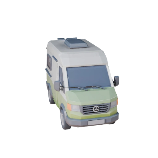 Camping-car low poly 3D pour Unity & Unreal PBR Asset (Legacy)