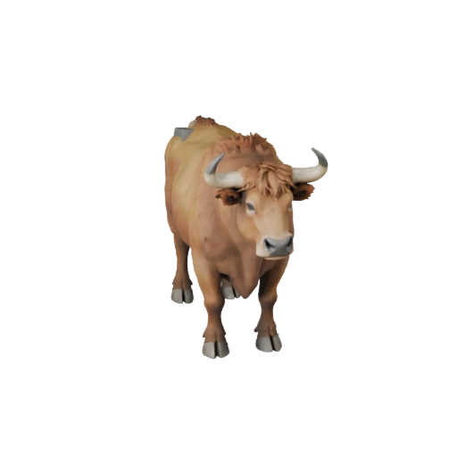 Modelo 3D de Touro para Blender - Asset PBR com Texturas | Royalty-Free