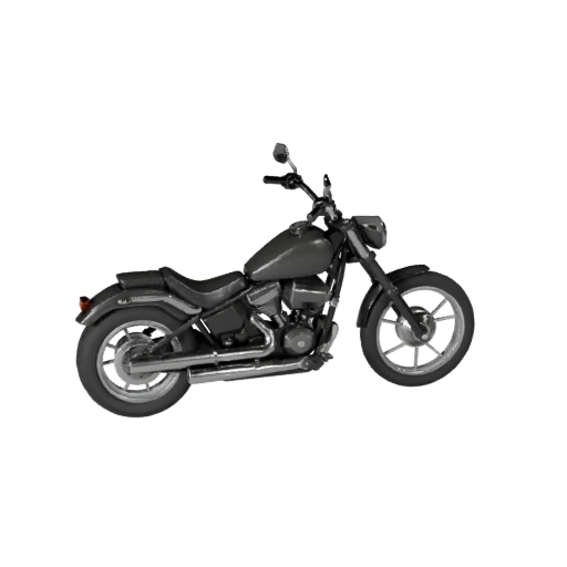 Modèle 3D de Moto Cruiser Low Poly pour Unity et Unreal