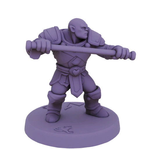 Fantasy Ork Krieger Miniatur STL - Zielhaltung
