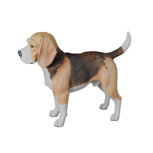 Hohe Poly Beagle Hund 3D Modell - Detailliertes STL Asset für den Druck