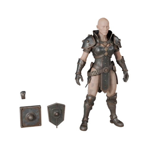 Modèle de personnage magicien cobalt réaliste - Monté