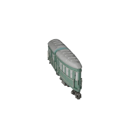 Oldtimer-Personenzug 3D-Modell für Blender - Realistisch