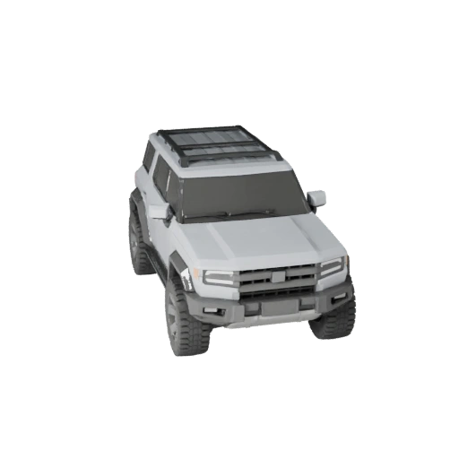 Low Poly Luxus-SUV 3D-Modell für Unity & Unreal PBR-Asset