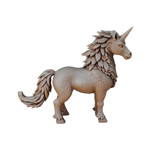 Hohes Poly Einhorn 3D-Modell - Detailliertes STL-Asset für den Druck