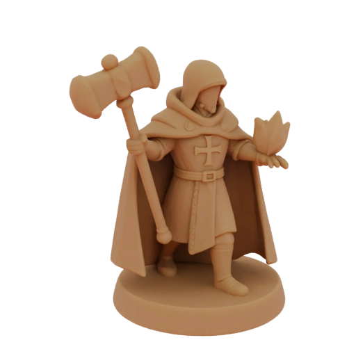 Miniatura de Clérigo Medieval STL - Carregando