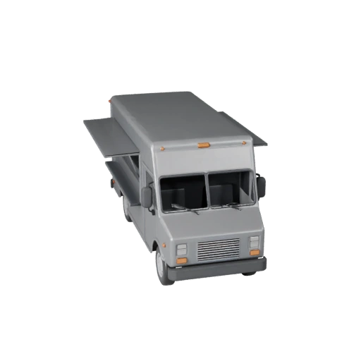Modello 3D Food Truck per Unreal Engine - Asset Pronto per il Gioco