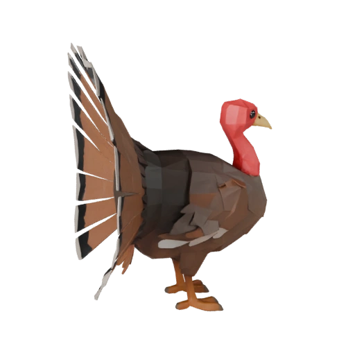 Modelo 3D de Pavo Poligonal Bajo - Asset de Juego para Unity con FBX | Libre de Regalías