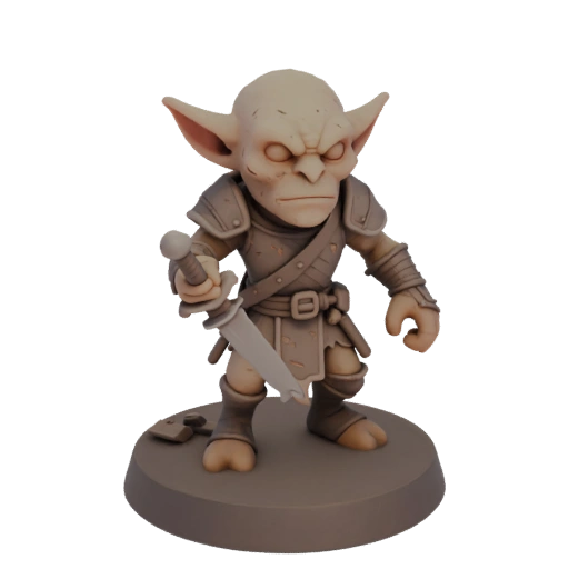 Miniatura Guerriero Goblin Medievale STL