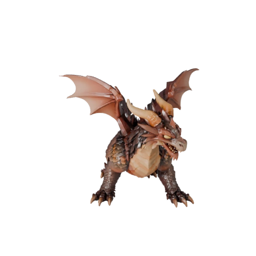Modèle 3D Dragon de Tempête Low Poly - Asset Unity avec FBX