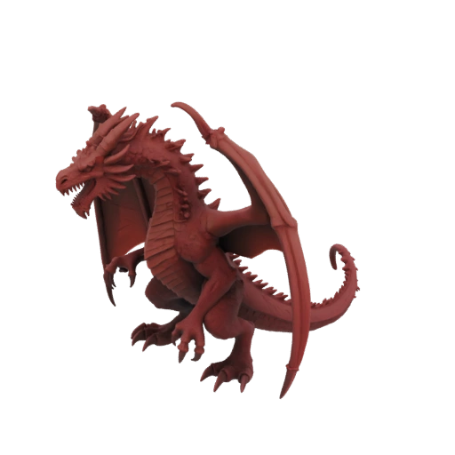 Miniatura STL de Dragón Furioso de Fantasía para Jefe