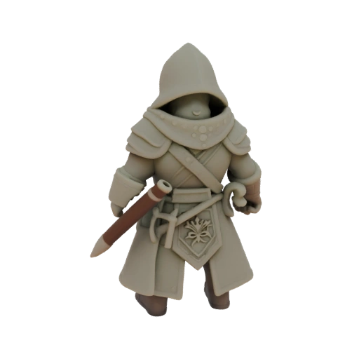 Miniatura STL de Assassino Anão Medieval