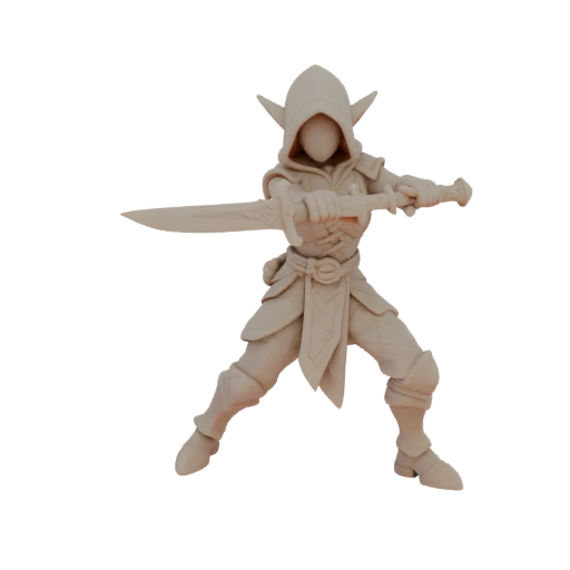 Fantasy Elfe Schurke Miniatur STL - Zielhaltung