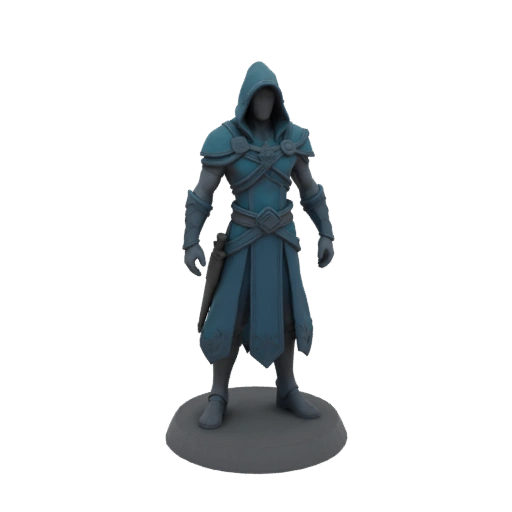 Miniatura STL Assassino Elfo Oscuro Dark Fantasy