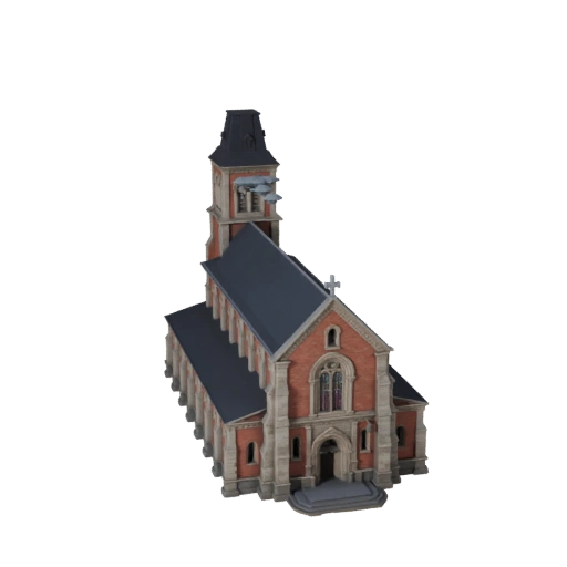 Kirche 3D-Modell für Unreal - Echtzeit-UE-Asset für Echtzeit