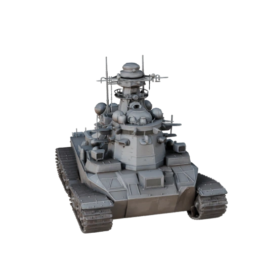Zerstörer-Kriegsschiff 3D-Modell für Blender & Spiele - PBR