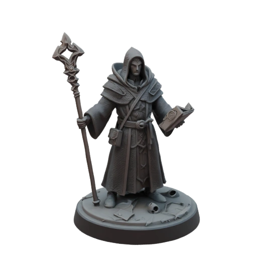 Dunkle Fantasie Zauberer Miniatur STL