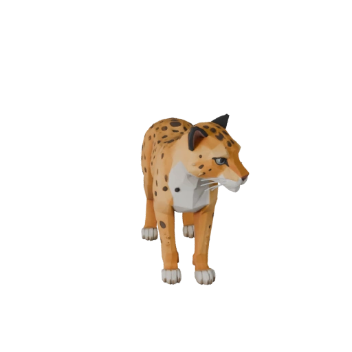 نموذج فهد ثلاثي الأبعاد منخفض المضلع - أصل لعبة Unity مع FBX | مجاني