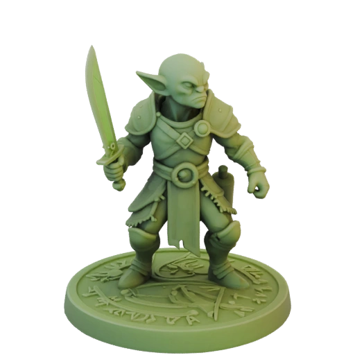 Fantasy Goblin Fighter Miniatur STL - Rush