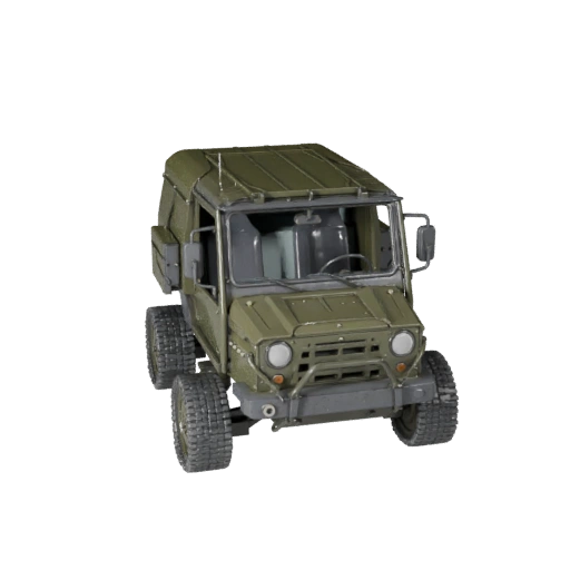 Modelo 3D de Jeep Militar para Unity - Activo de Juego Low Poly