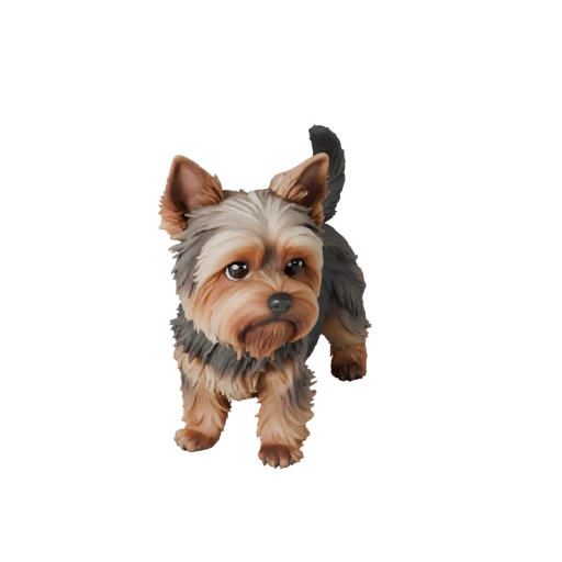 Chien Yorkshire Terrier Modèle 3D pour Blender - Asset PBR avec Textures