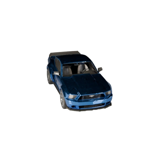 Low Poly Mustang-inspiriertes Muscle-Car 3D-Modell für Unity