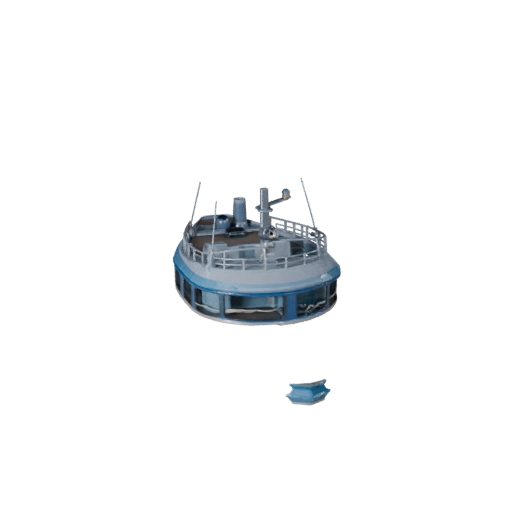 Hohe Poly Fähre 3D Modell für Studio Renderings PBR Asset