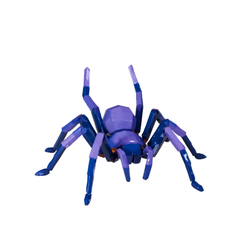 Modèle 3D Tarentule Low Poly - Asset Unity avec FBX | PBR