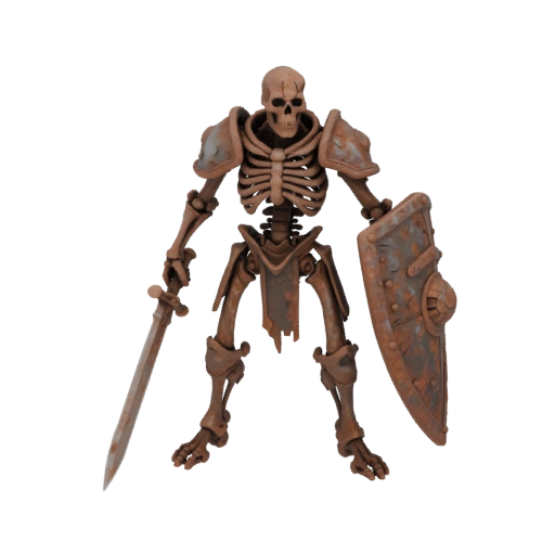 Miniature STL de Guerrier Squelette de Fantasy - Essaim